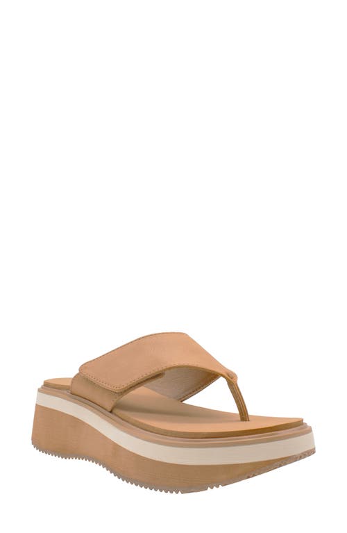 Volatile Shitake Platform Wedge Sandal In Tan