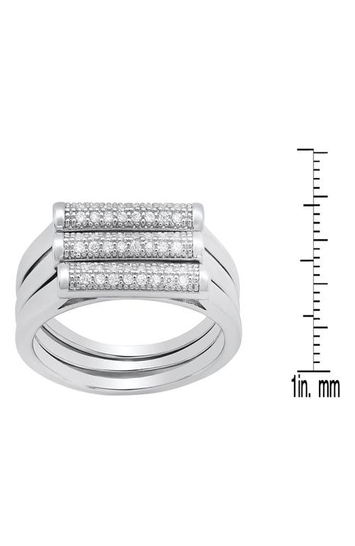 Hmy Jewelry Simulated Diamond Ring In Silver