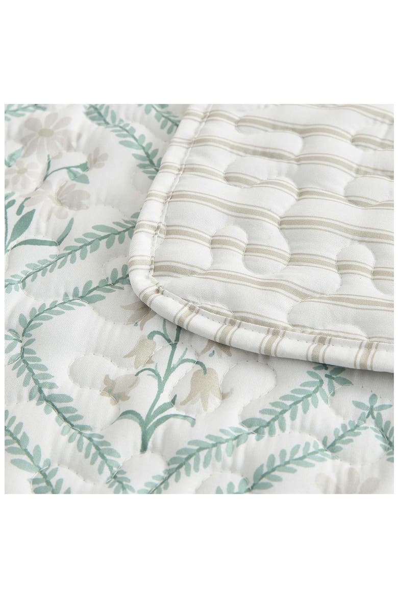 Costa Reversible Quilt, Alternate, color, LINEN/ SAGE/ FEATHER/ WHITE
