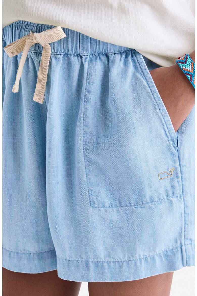 Kids' Chambray Shorts, Alternate, color, LIGHT ACID WASH