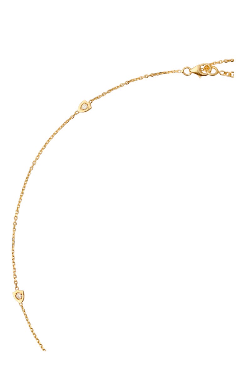 Shield Chain Necklace, Alternate, color, Gold/clear