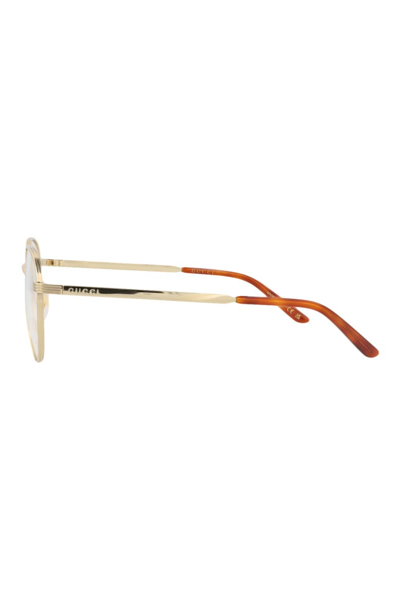 Round 54mm Optical Glasses, Alternate, color, GOLD GOLD TRANSPARENT