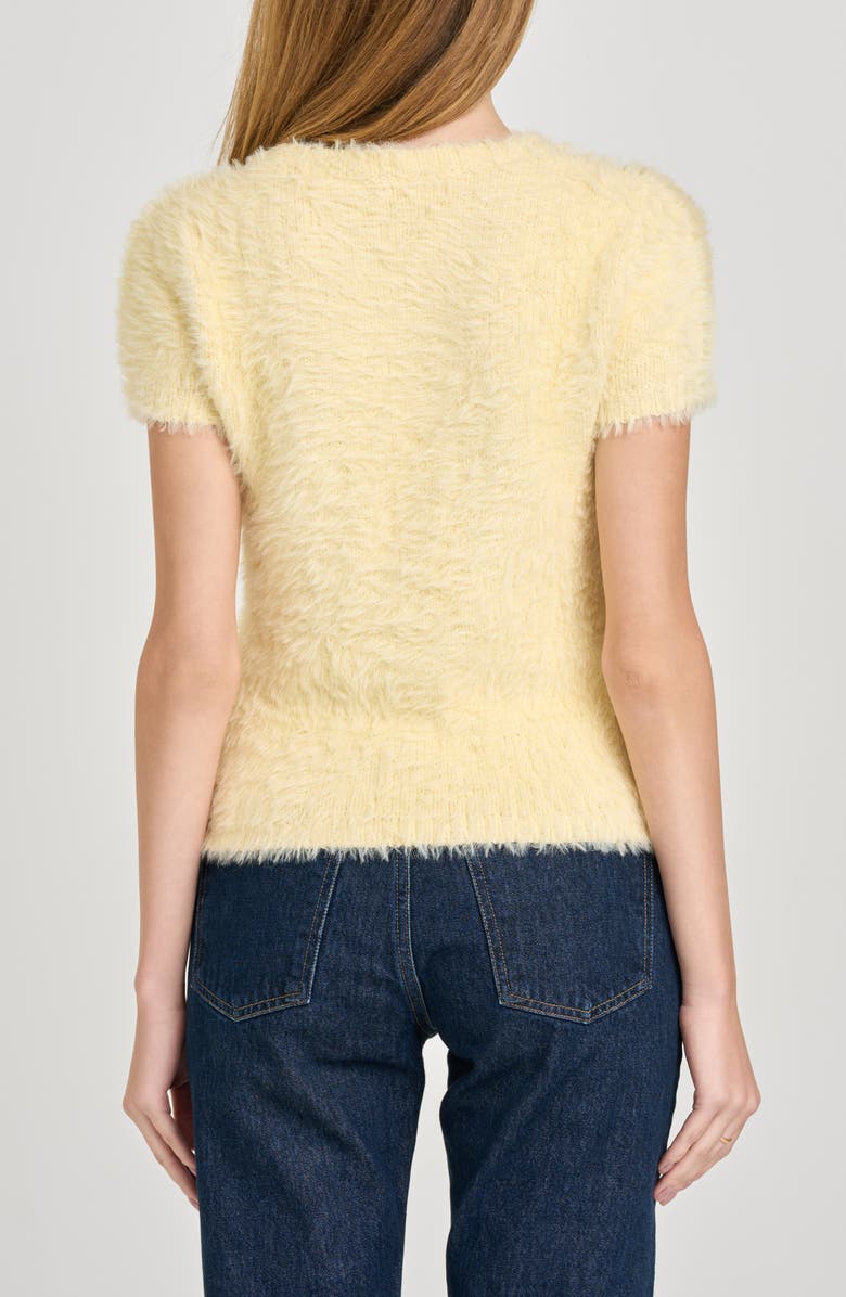 WAYF Hannah Short Sleeve Sweater, Alternate, color, Yellow