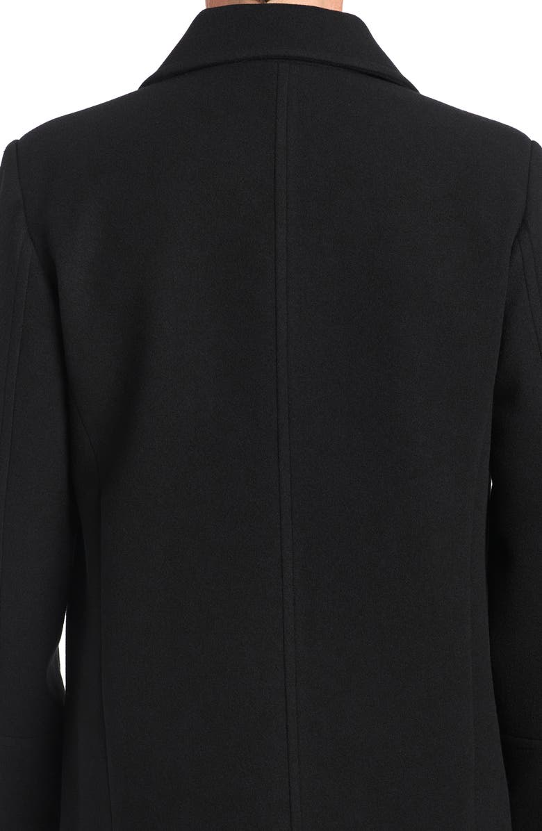 Vince Camuto Double Breasted Water Resistant Coat, Alternate, color, Black