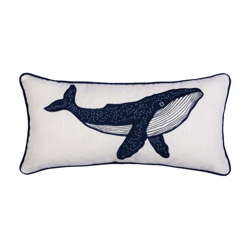 C & F Home C&f Home Blue Whale Embroidered Throw Pillow, 10" X 20" In Blue