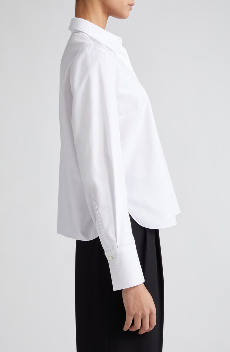 PARTOW Brooks Cotton Button-Up Shirt, Alternate, color, White