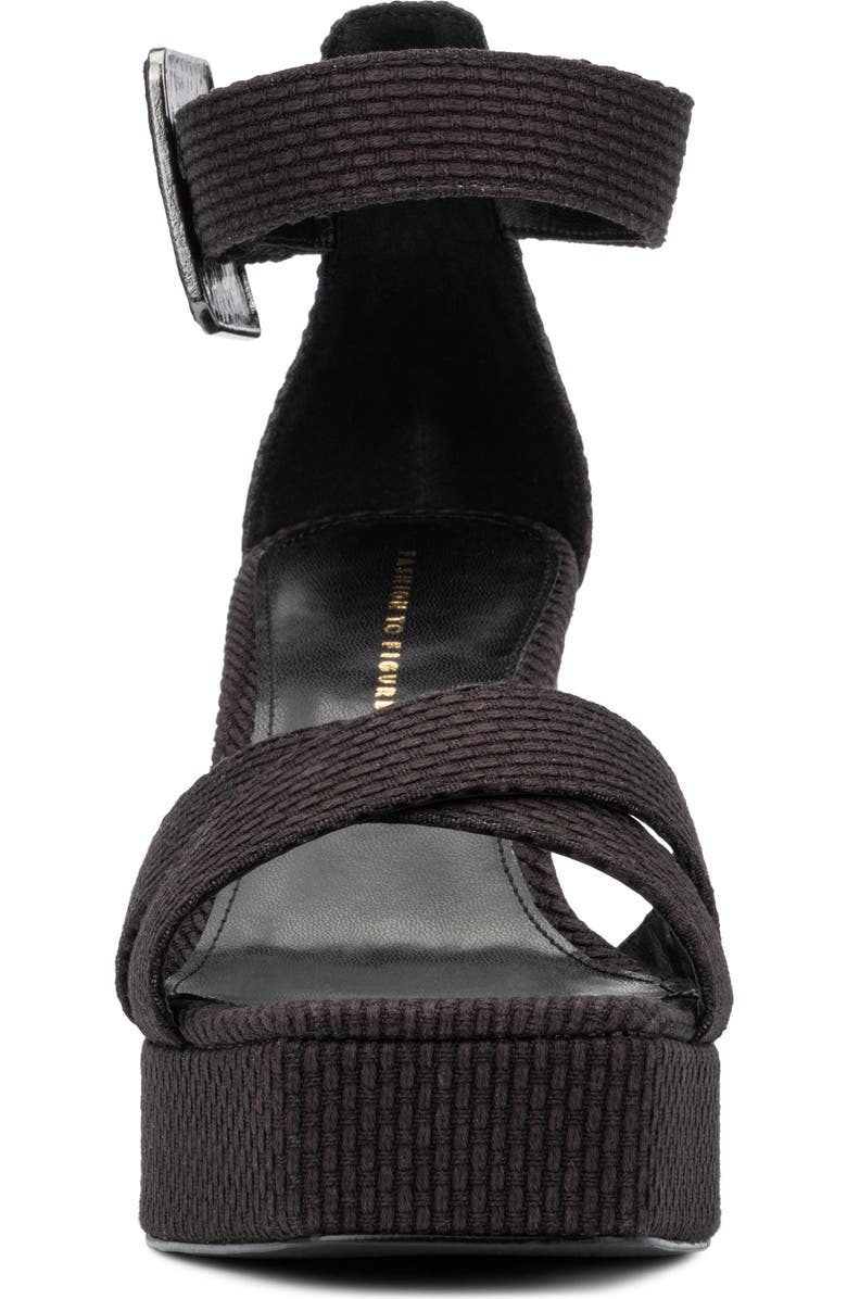 Fashion to Figure Layla Platform Heeled Sandal - Wide Width, Alternate, color, Black