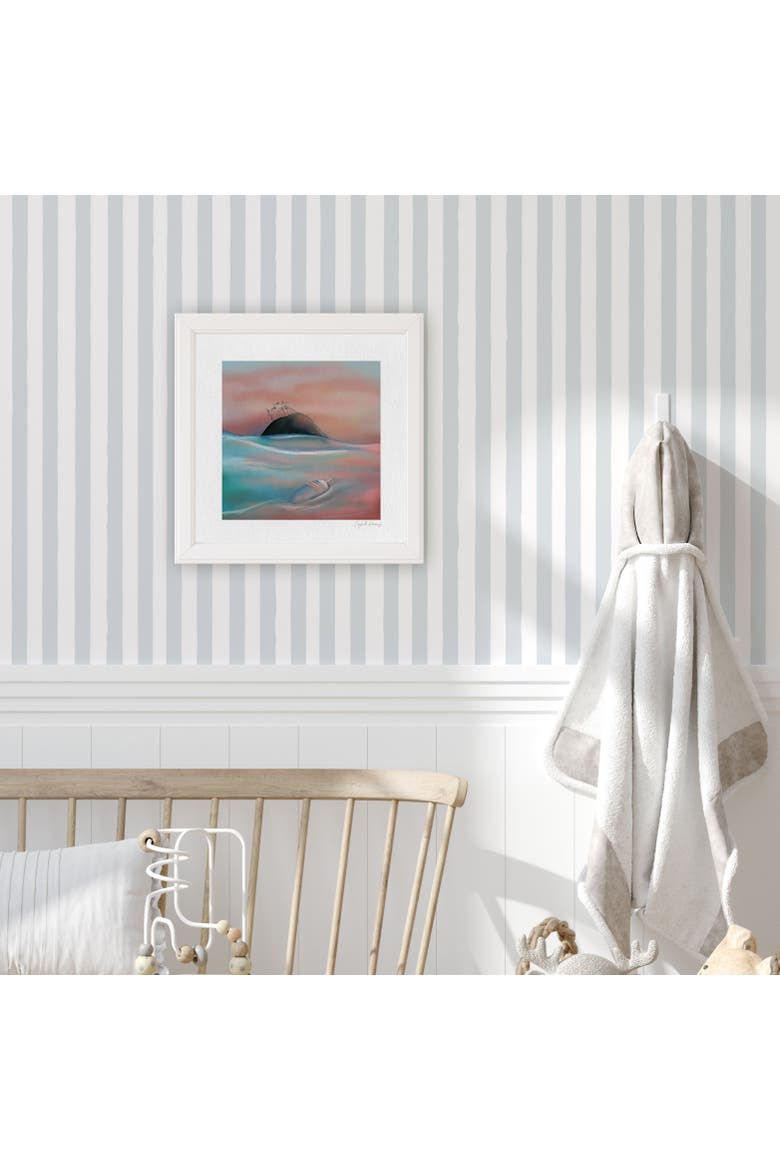Buoy & Island Framed Museum Quality 12" x 12" Art Print, Alternate, color, Multicolored