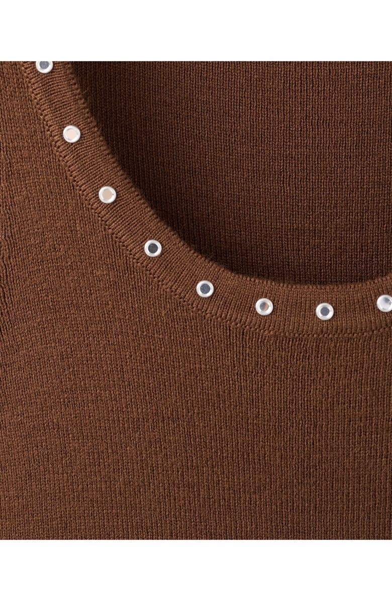 MANGO Grommet Accent Knit Tank, Alternate, color,