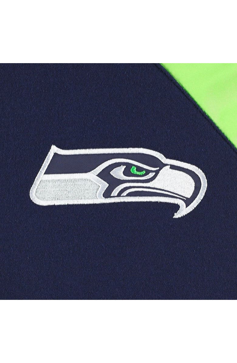 G-III SPORTS BY CARL BANKS Men's G-III Sports by Carl Banks College Navy Seattle Seahawks Defender Raglan Full-Zip Hoodie Varsity Jacket, Alternate, color, Navy