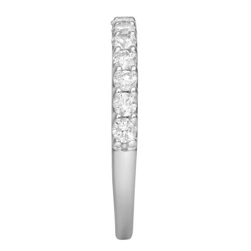 Luvmyjewelry Aimee 14k Gold Round Diamond Studded Half Eternity Band Ring