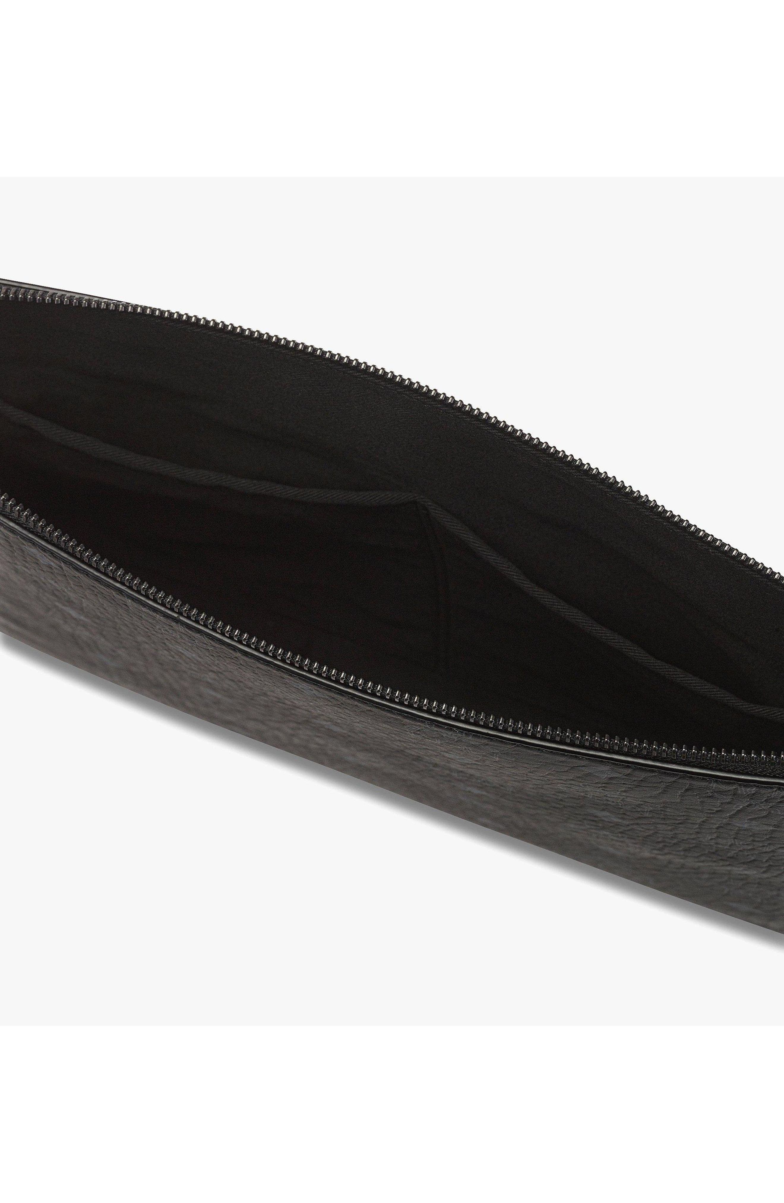 MCM Diamond Wristlet Pouch in Visetos, Alternate, color, Black