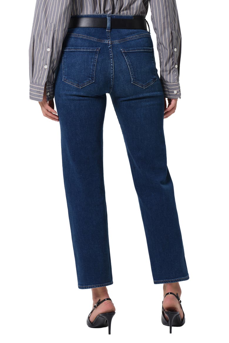 Delfina High Waist Ankle Straight Leg Jeans, Alternate, color, PIERRE LIGHT INDIGO