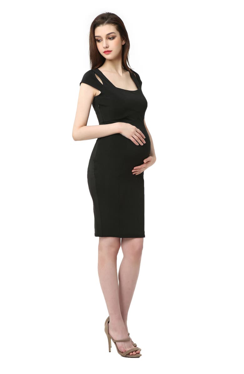 Kimi and Kai Julie Cold Shoulder Body-Con Maternity Dress, Alternate, color,