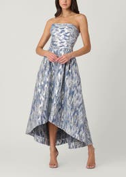 Shoshanna Midnight Dia Ithaca Jacquard Dress