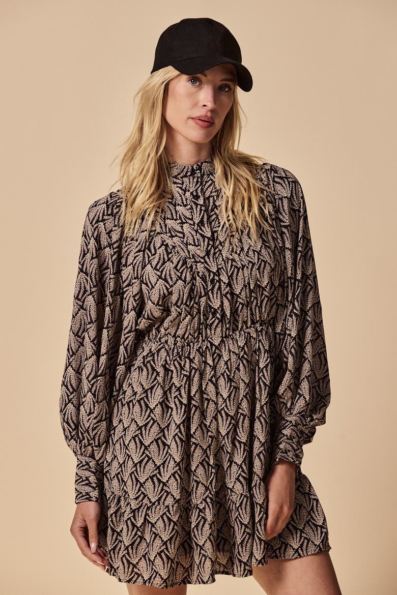 The Marissa Dress, Main, color, Black Print