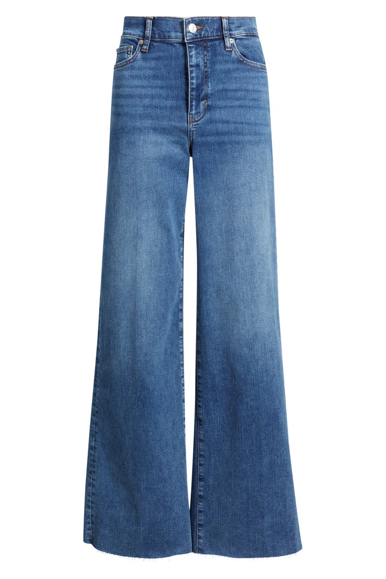 Le Slim High Waist Raw Hem Palazzo Jeans, Alternate, color, CANALS RAW AFTER