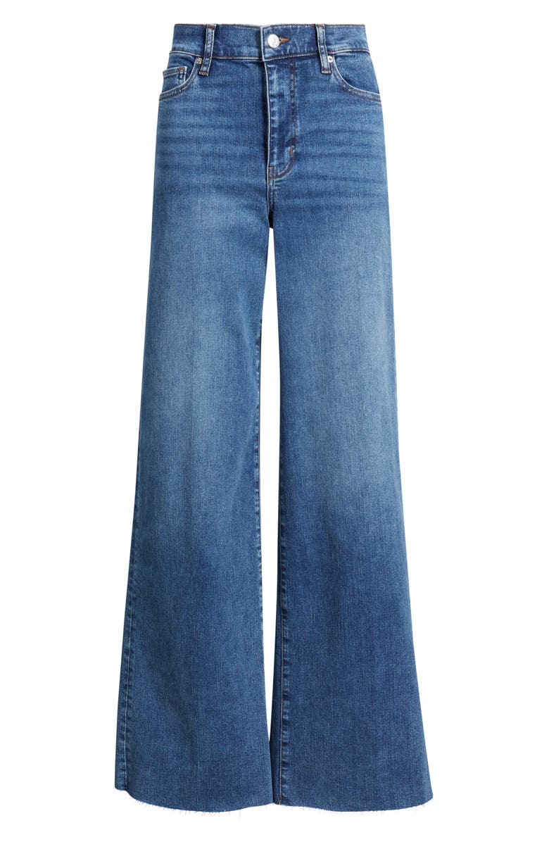 FRAME Le Slim High Waist Raw Hem Palazzo Jeans, Alternate, color, Canals Raw After