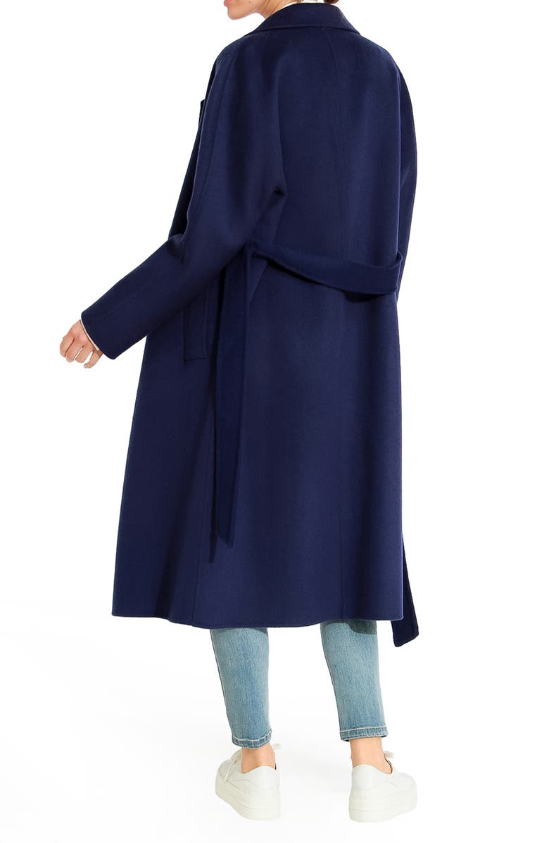 Belle & Bloom Boss Girl Double Breasted Wool Blend Coat, Alternate, color, Midnight Blue