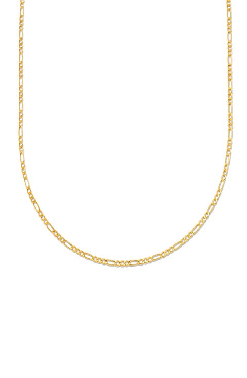 Men's 14K Yellow Gold Figaro Chain Necklace