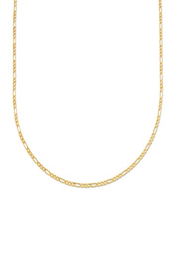 Frankie & Zoe 14k Yellow Gold Figaro Chain Necklace