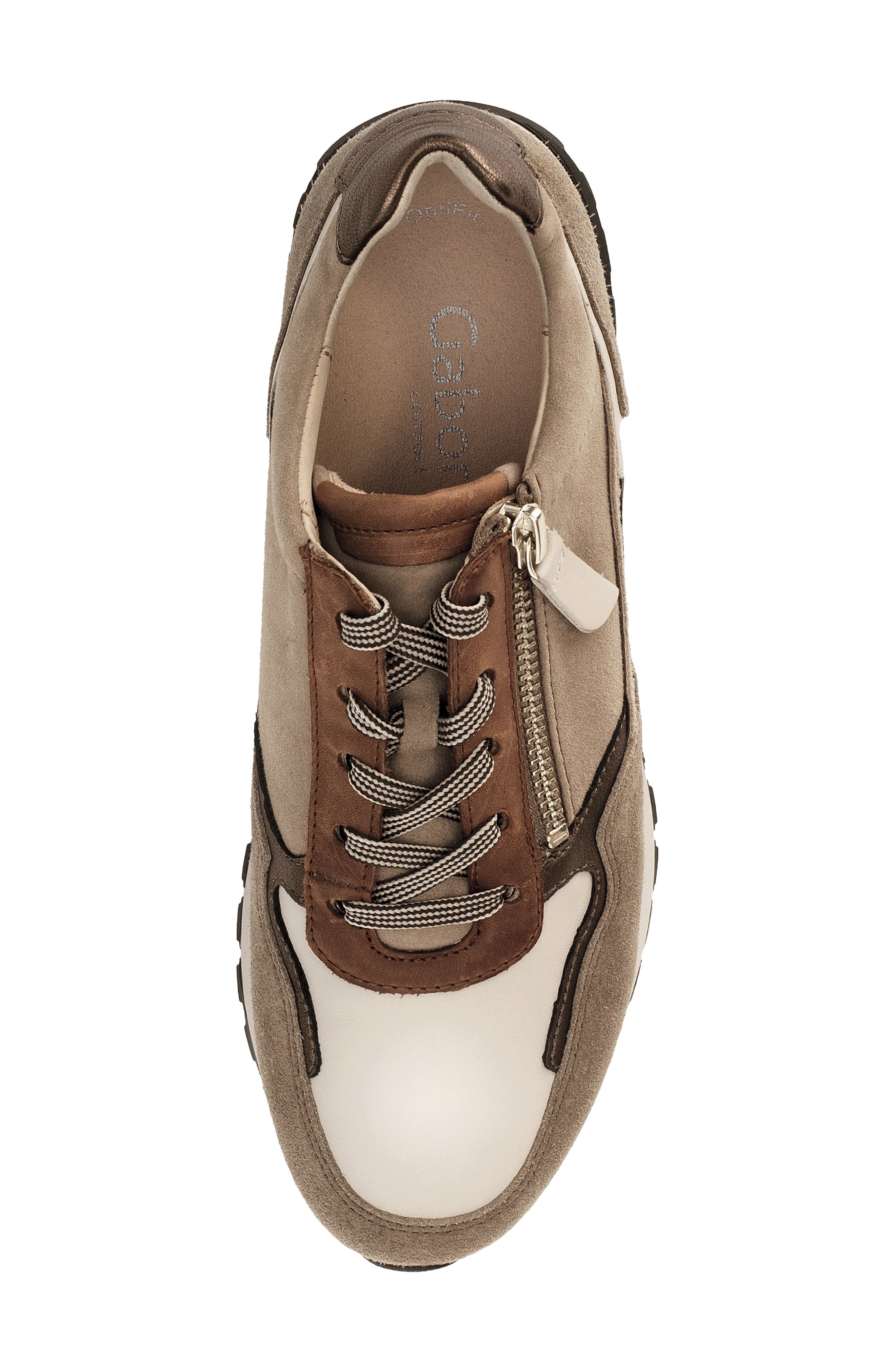 Gabor 56.378 Zip Sneaker, Alternate, color, Farro