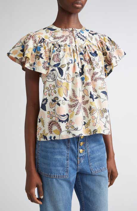 Ulla Johnson Perline Flutter Sleeve Top