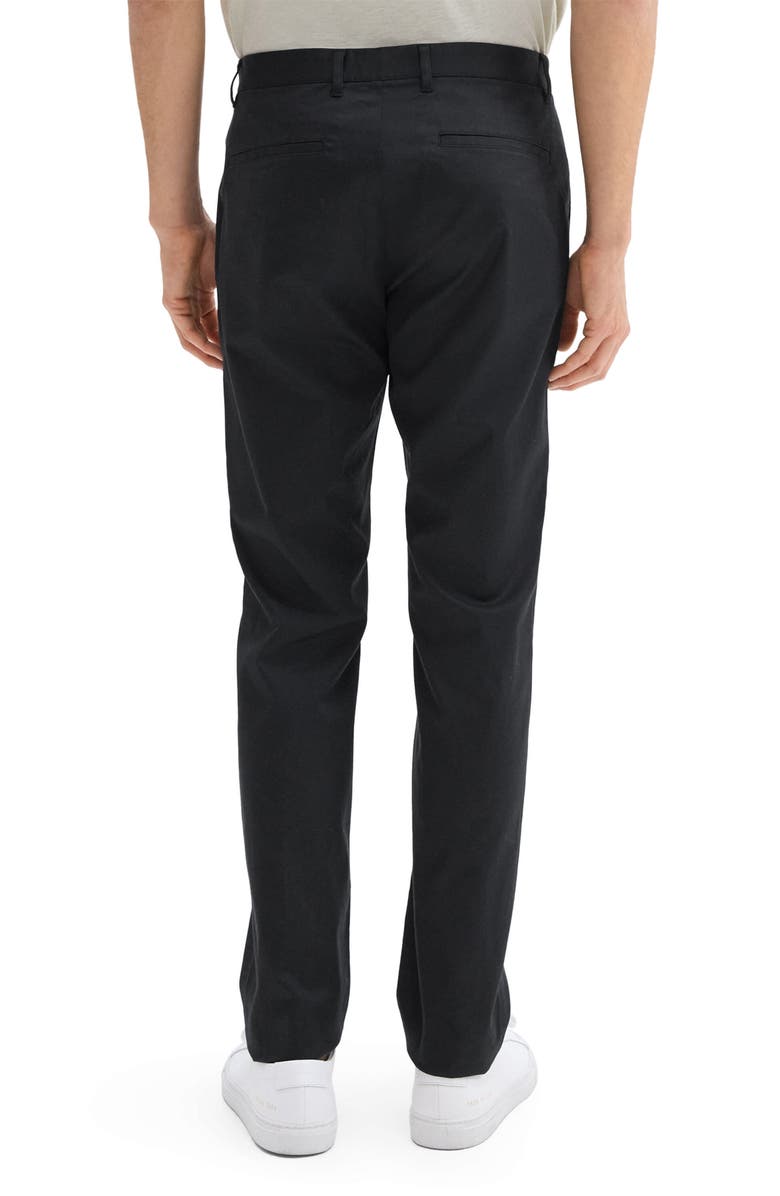 Theory Zaine Hanson Stretch Cotton Blend Pants, Alternate, color, Black