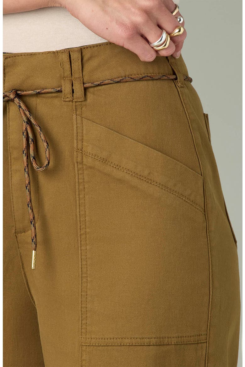 Ultra Skyrise High Waist Relaxed Stretch Cotton Pants, Alternate, color, GOLDEN OLIVE