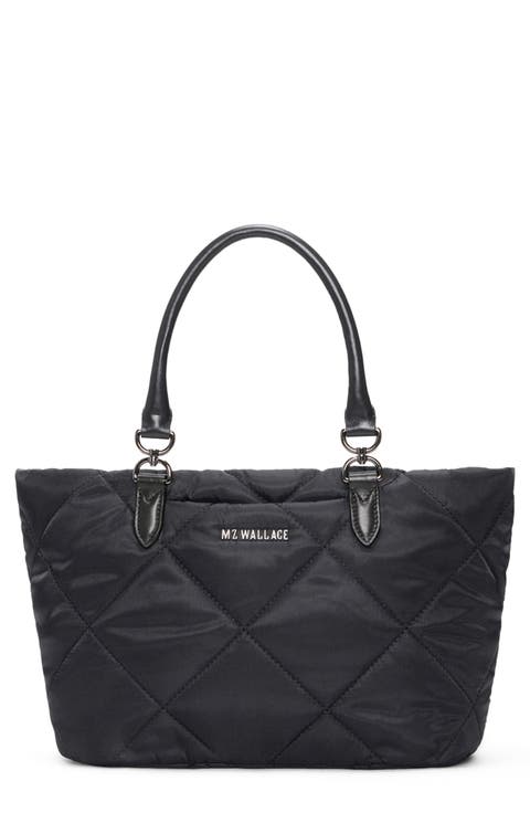 Small Madison East/West Quilted Nylon Tote