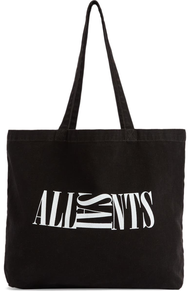 AllSaints Oppose Cotton Tote, Main, color,