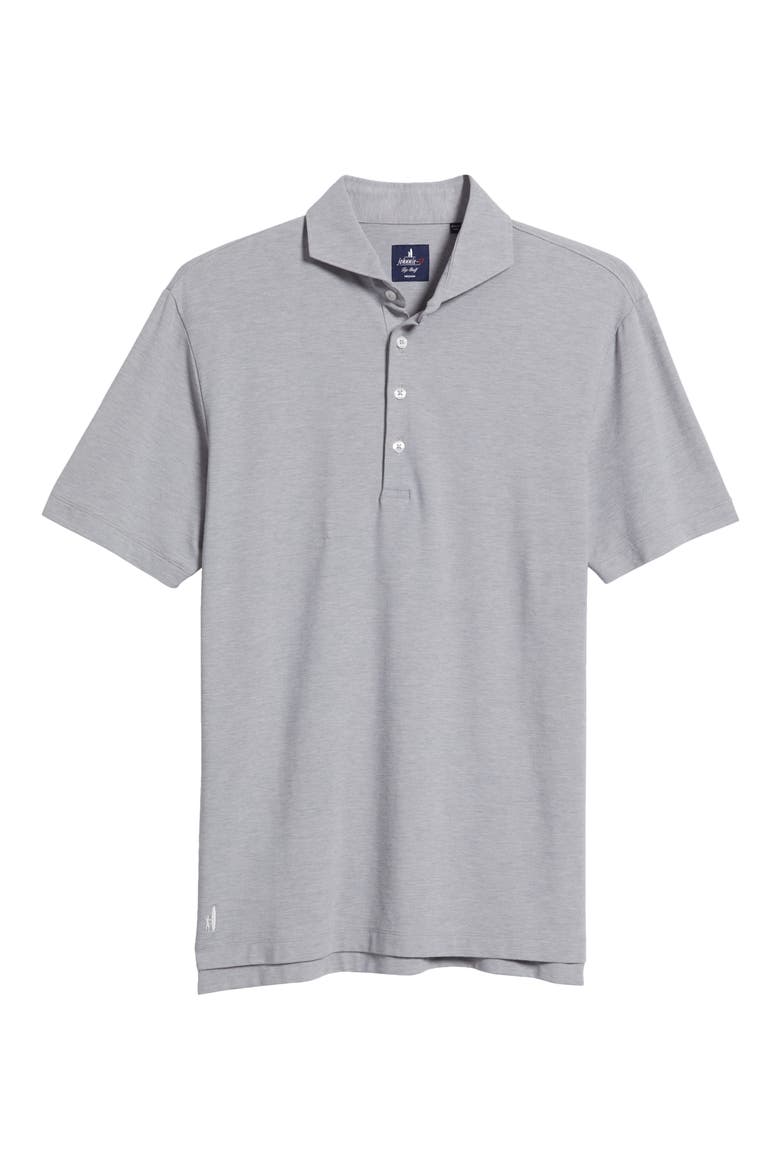 Idris Top Shelf Heathered Polo, Alternate, color, BLACK