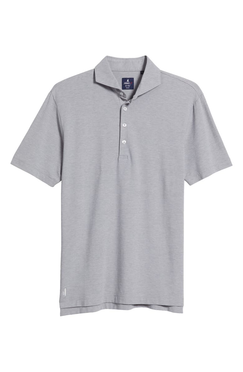 johnnie-O Idris Top Shelf Heathered Polo, Alternate, color, Black