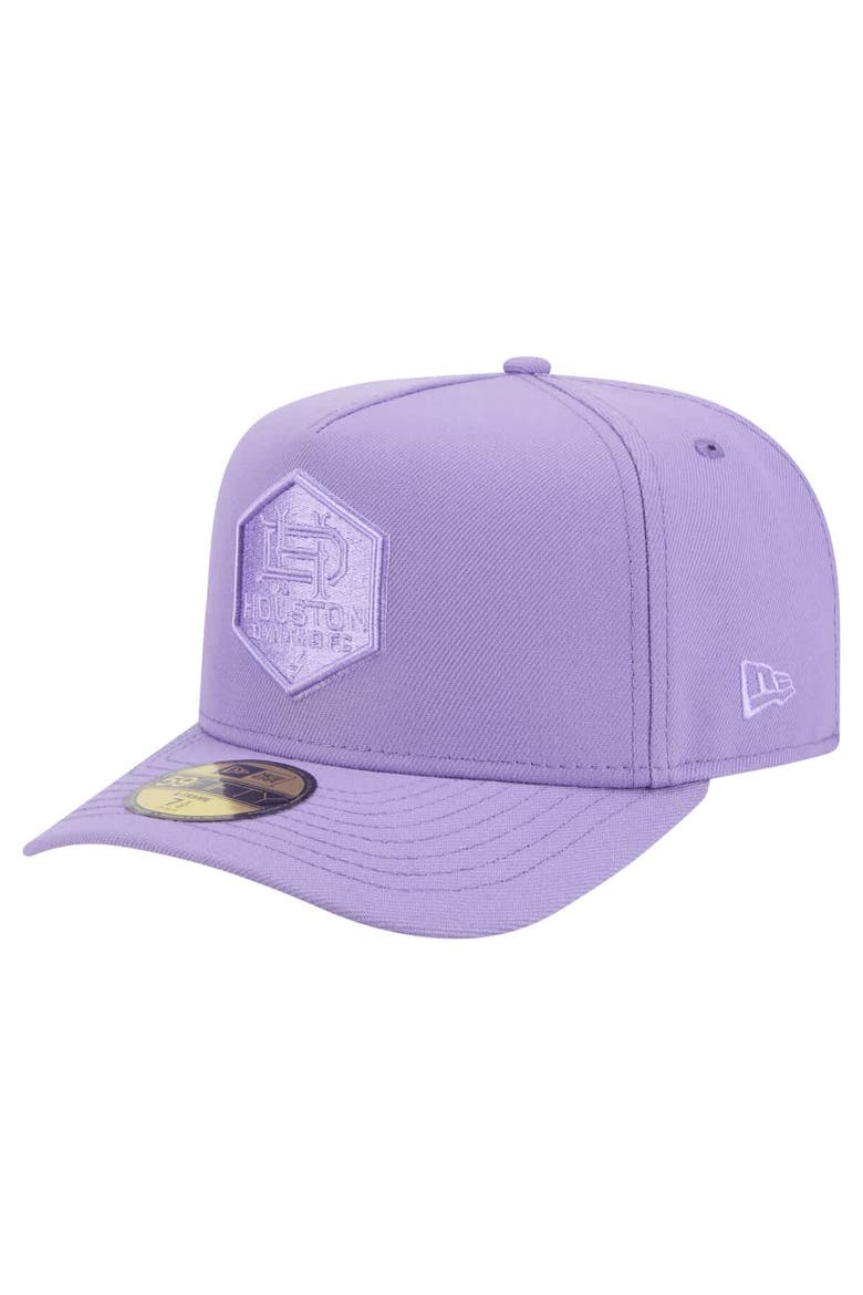 Men's New Era Purple Houston Dynamo FC Color Pack A-Frame 59FIFTY Fitted Hat, Main, color, Purple