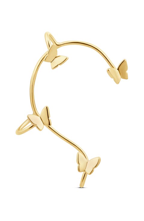 Butterfly 18k Gold Filled Ear Cuff