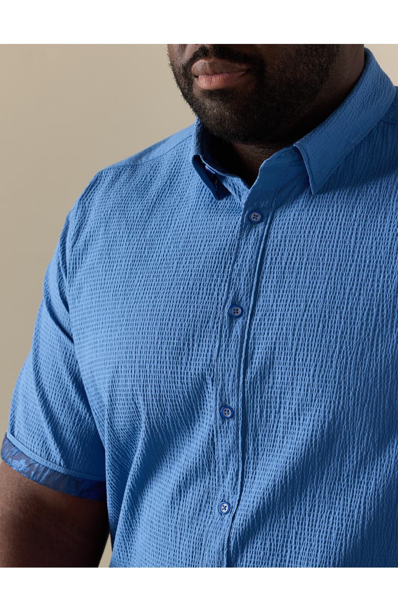 Robert Graham DXL Big & Tall  Thresher Seersucker Sport Shirt, Alternate, color, Blue