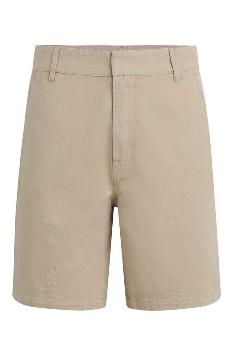 Venice Flat Front Tan Cotton Twill Chino Shorts, Alternate, color, VINTAGE KHAKI