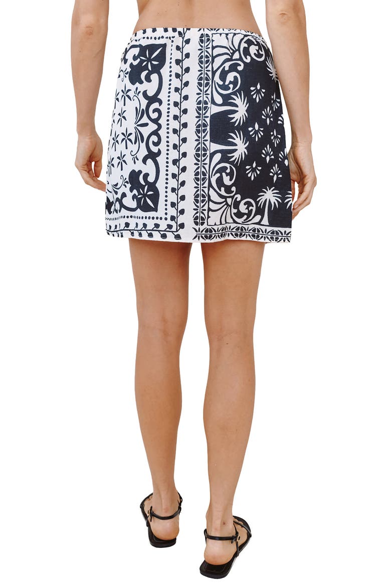 Bandana Print Side Tie Wrap Miniskirt, Alternate, color, TROPICAL BANDANA PRINT