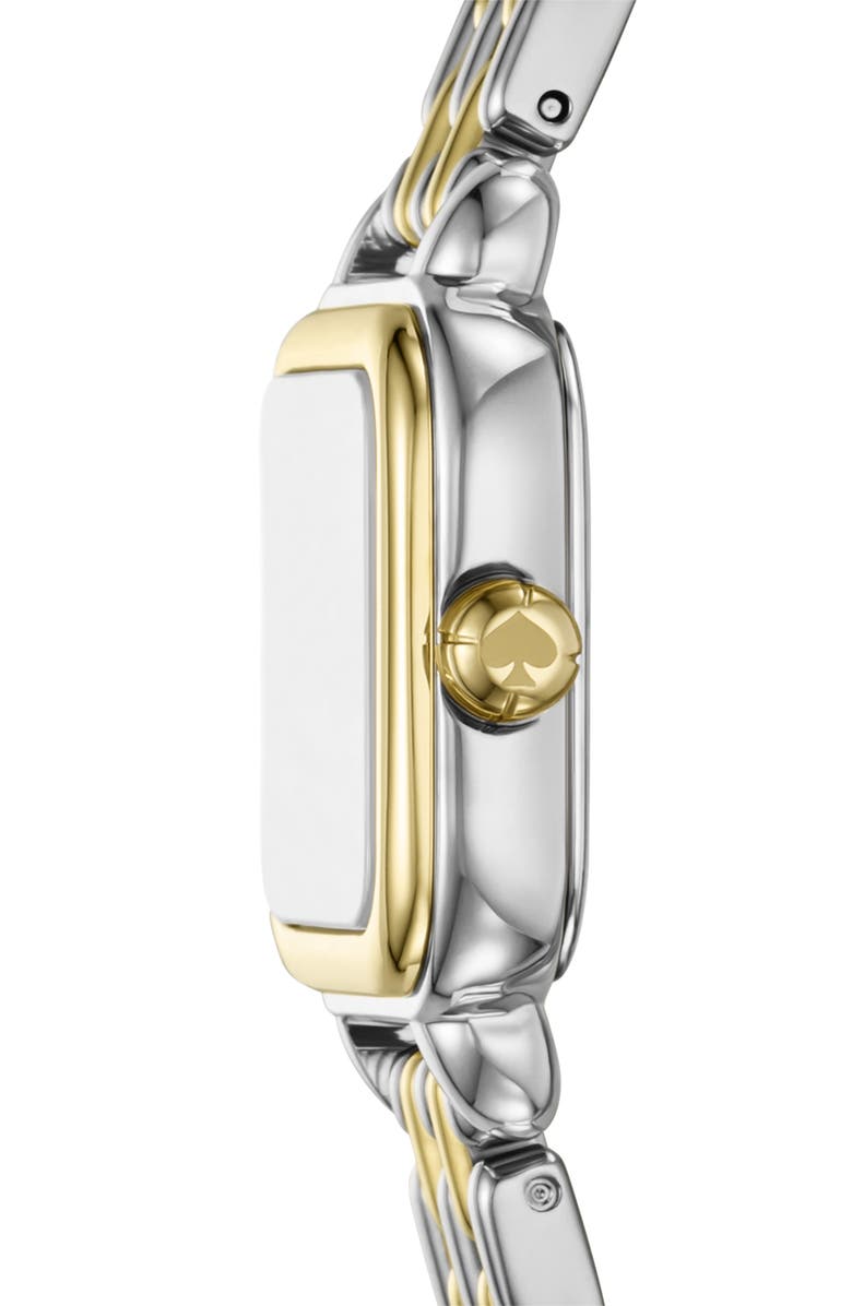 Kate Spade New York Gracie Square Bracelet Watch, 25mm, Alternate, color, Two Tone