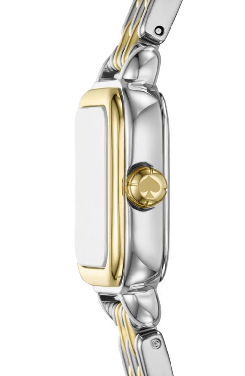 Kate Spade Women's Gracie Square Three-hand Two-tone Stainless Steel Watch, 25mm In Two Tone