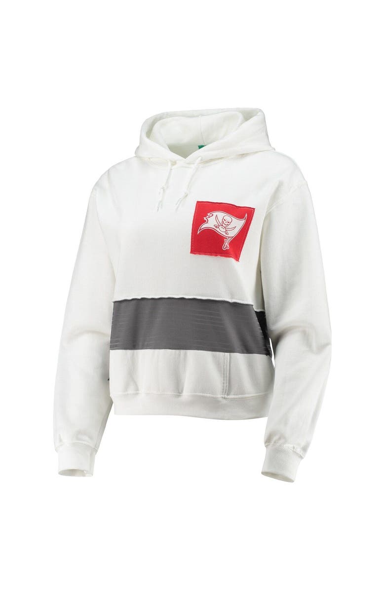 REFRIED APPAREL Women's Refried Apparel White Tampa Bay Buccaneers Sustainable Crop Dolman Pullover Hoodie, Alternate, color, White