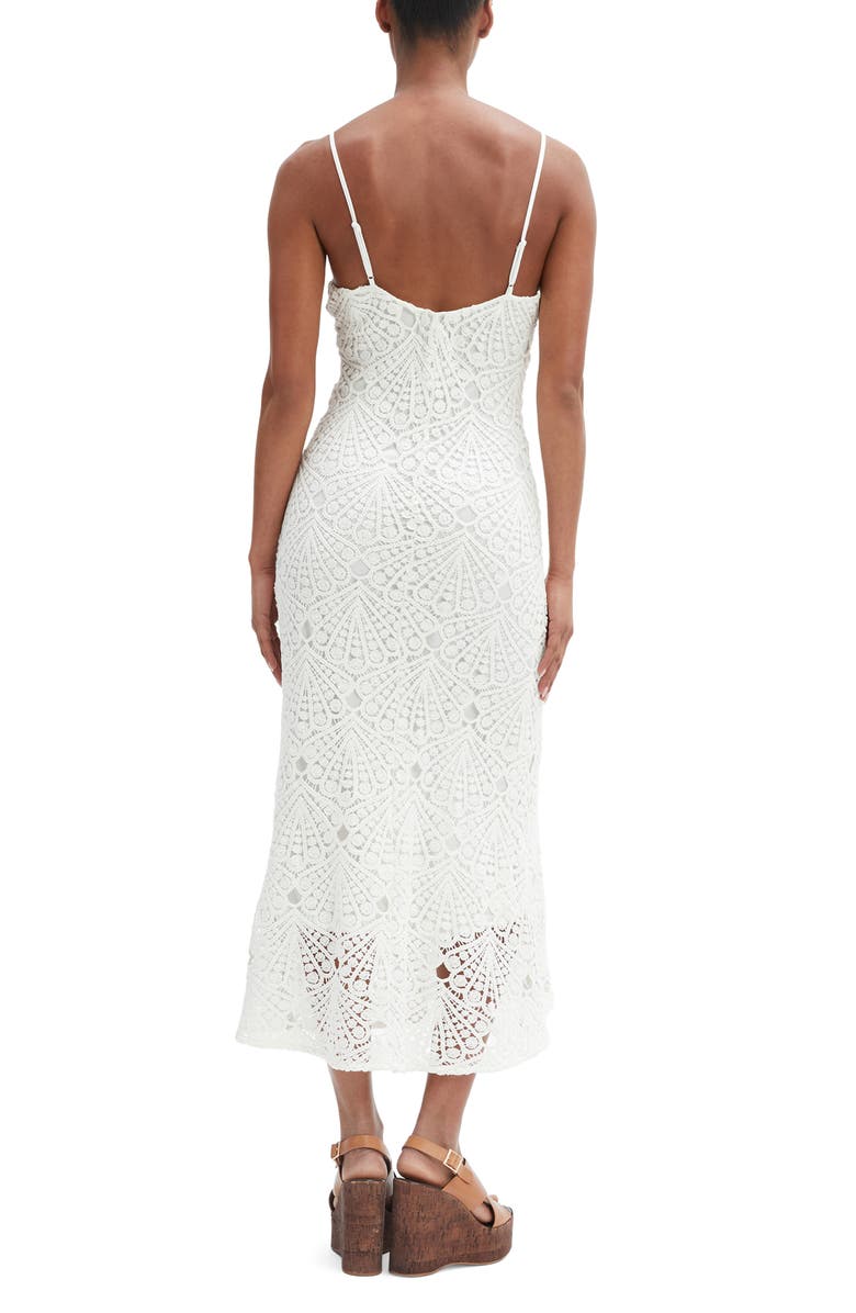 Bardot Adoni Fan Lace Midi Slipdress, Alternate, color, Orchid White