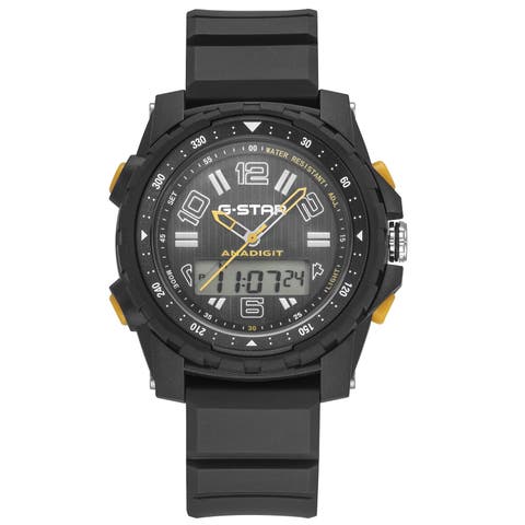 Ops01 Ana-digi - 48mm, Black Dial, Black Silicone Strap