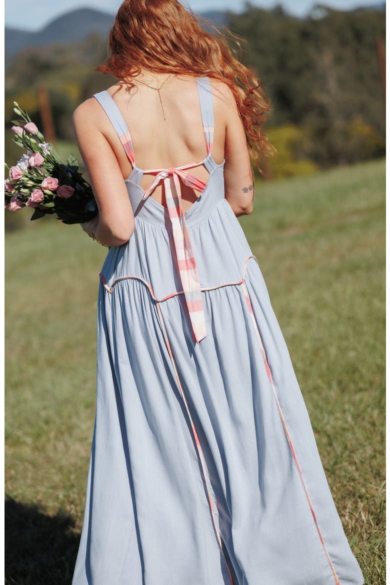 Kyla Maxi Dress, Alternate, color, LIGHT BLUE LINEN