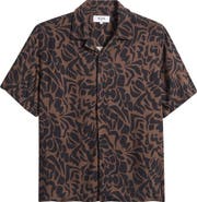 Wax London Didcot Abstract Floral Camp Shirt