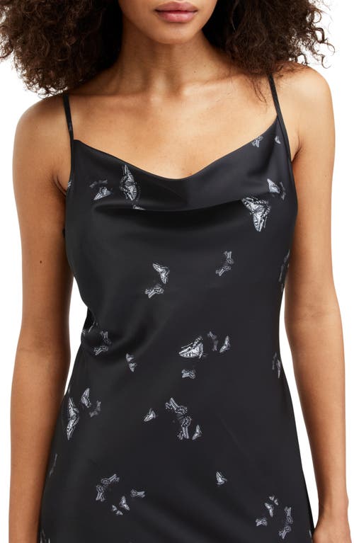 Allsaints Hadley Slipdress In Agatha Black