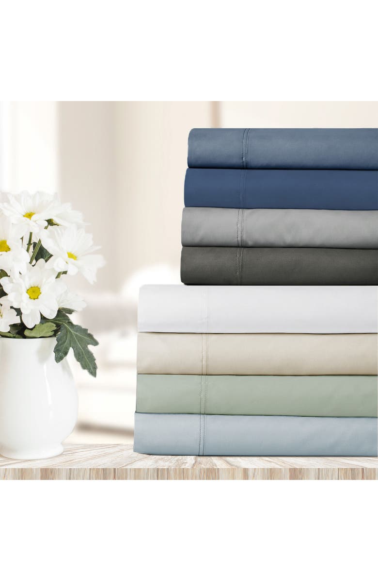 CALIFORNIA DESIGN DEN Set of 2 Pillowcases - Hotel Luxe 800 Thread Count 100% Cotton Sateen, Alternate, color, Light Grey