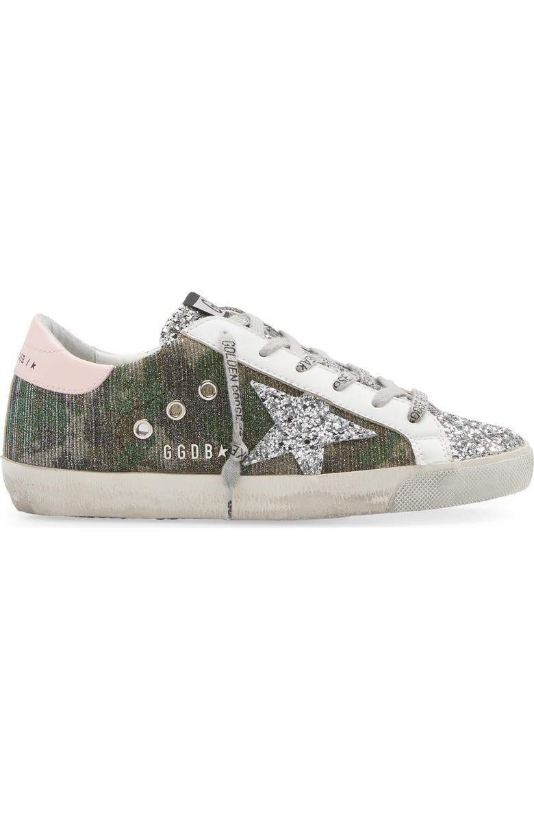 Golden Goose Super-Star Low Top Sneaker, Alternate, color, Green/ Silver/ Pink/ White