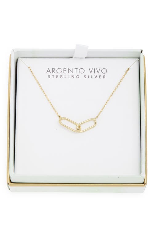 Argento Vivo Interlock Pendant Necklace In Gold