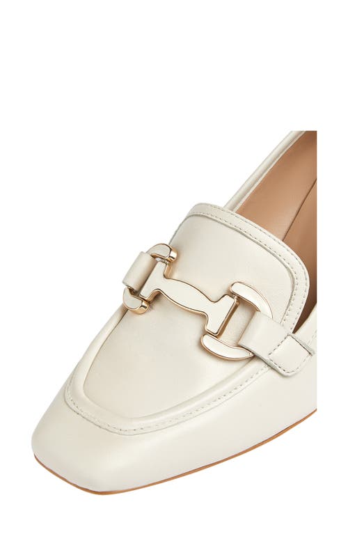 Lk Bennett Luca Block Heel Pump In Ecru